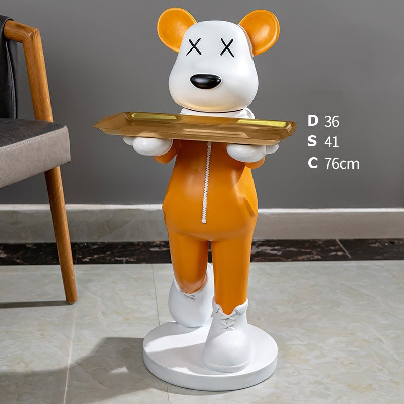 Tượng gấu BEARBRICK bồi bàn nhập khẩu TU035