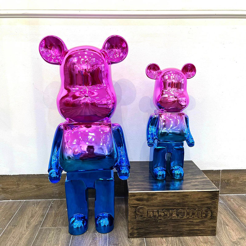 Tượng gấu mô hình trưng bày Bearbrick Bling TU038