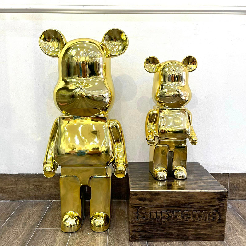 Tượng gấu mô hình trưng bày Bearbrick Bling TU038