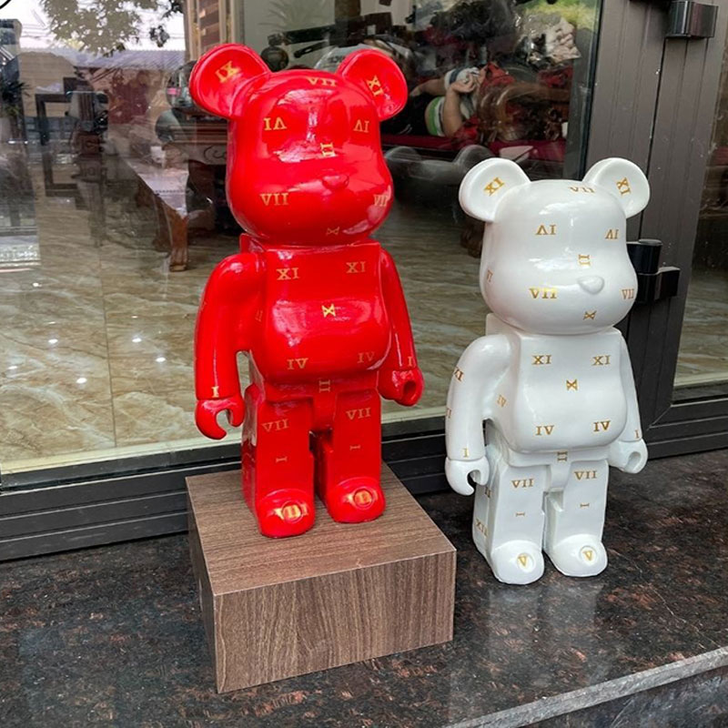 Tượng mô hình trang trí gấu BEARBRICK LV TU020