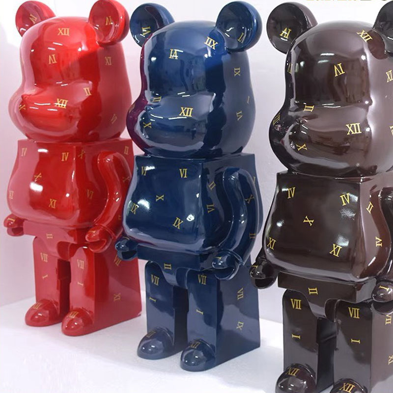 Tượng mô hình trang trí gấu BEARBRICK LV TU020