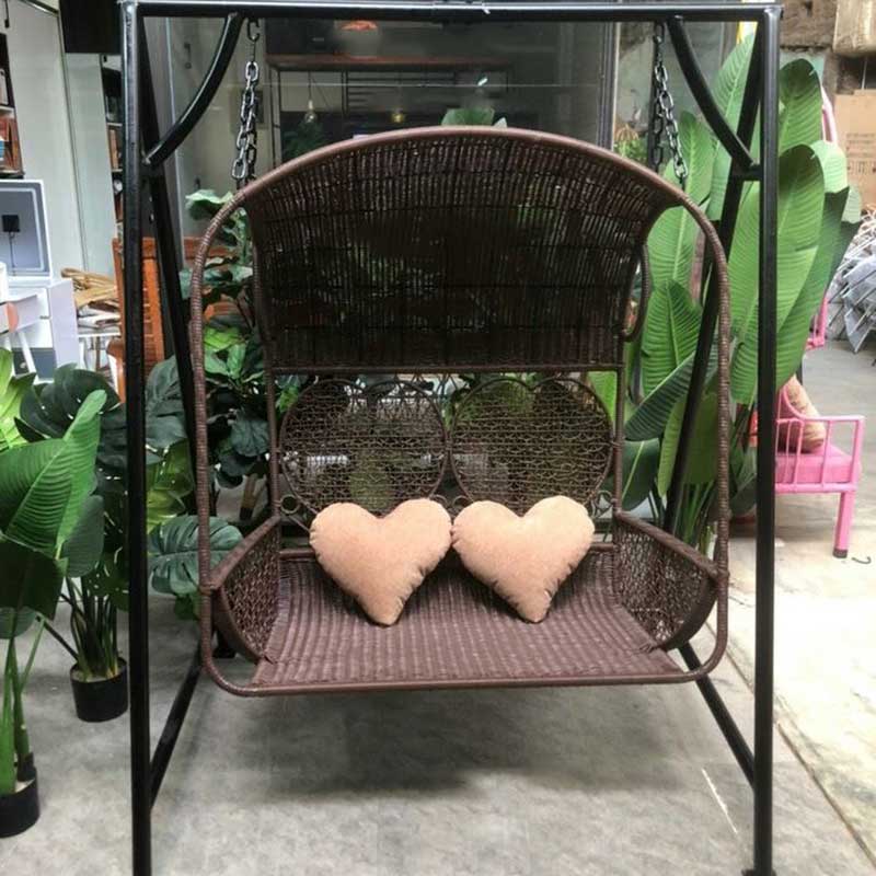 Ghế xích đu đôi vuông cho sân vườn ngoài trời XD202