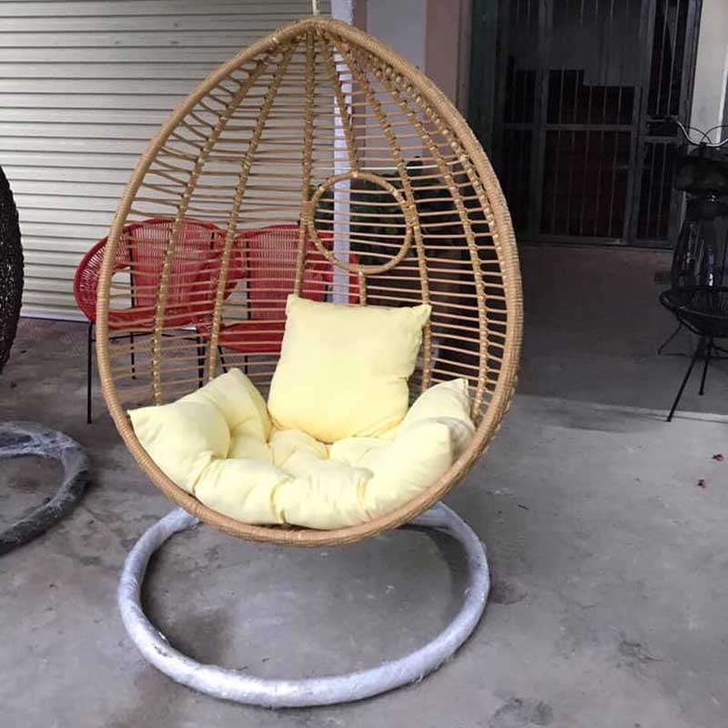 Ghế xích đu đơn song mây sân vườn XD667