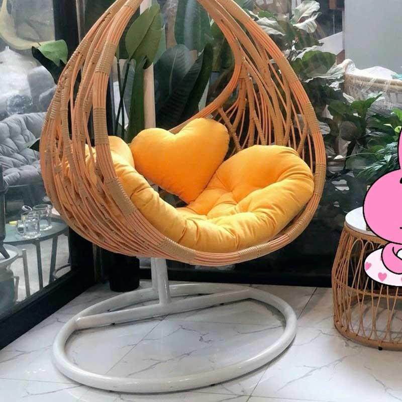 Ghế xích đu mây nhựa hình lá mẫu mới XD668