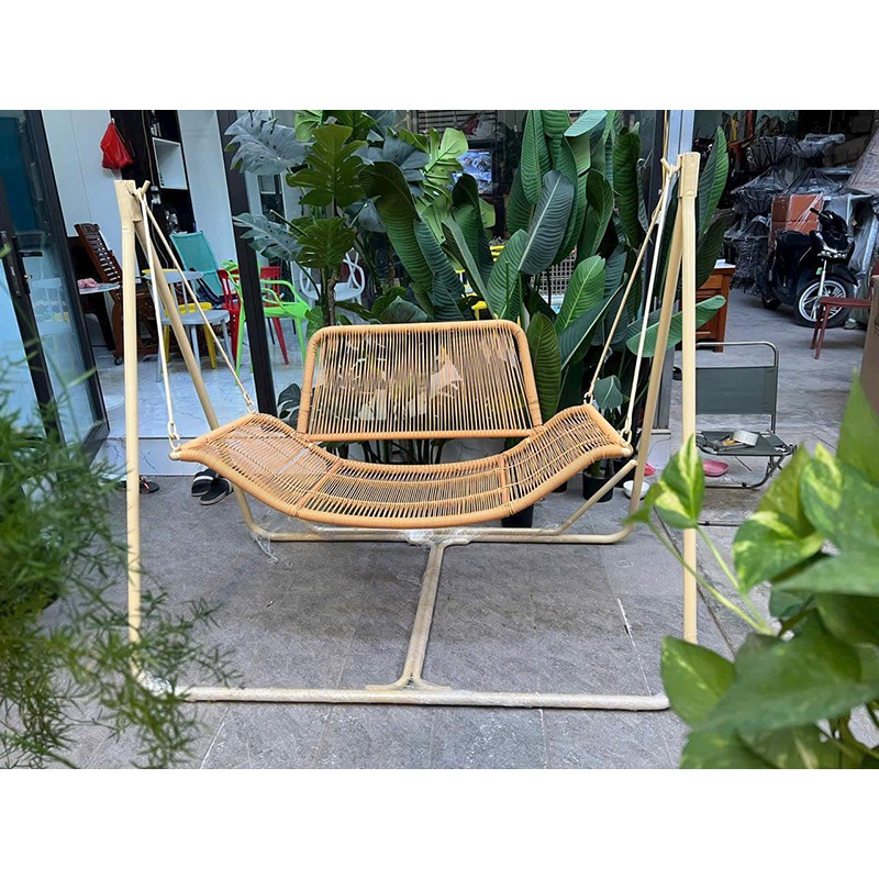 Xích đu ngoài trời đu dây mây Võng sân vườn XD601