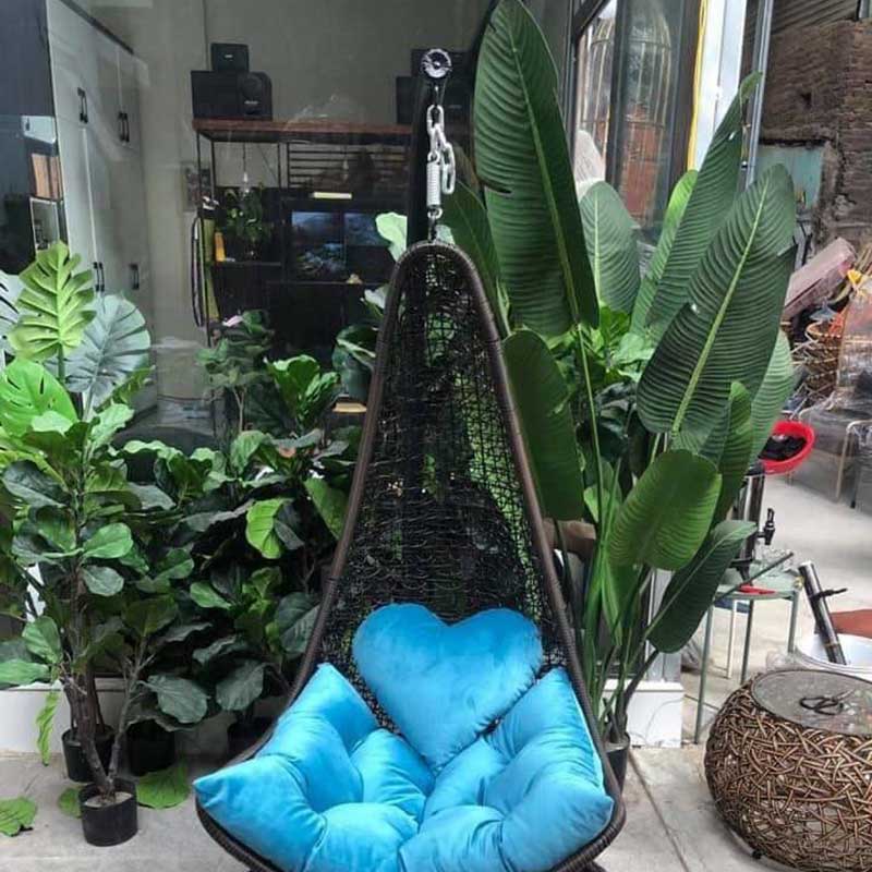 Xích đu sân vườn mây nhựa chịu tải 120kg XD934