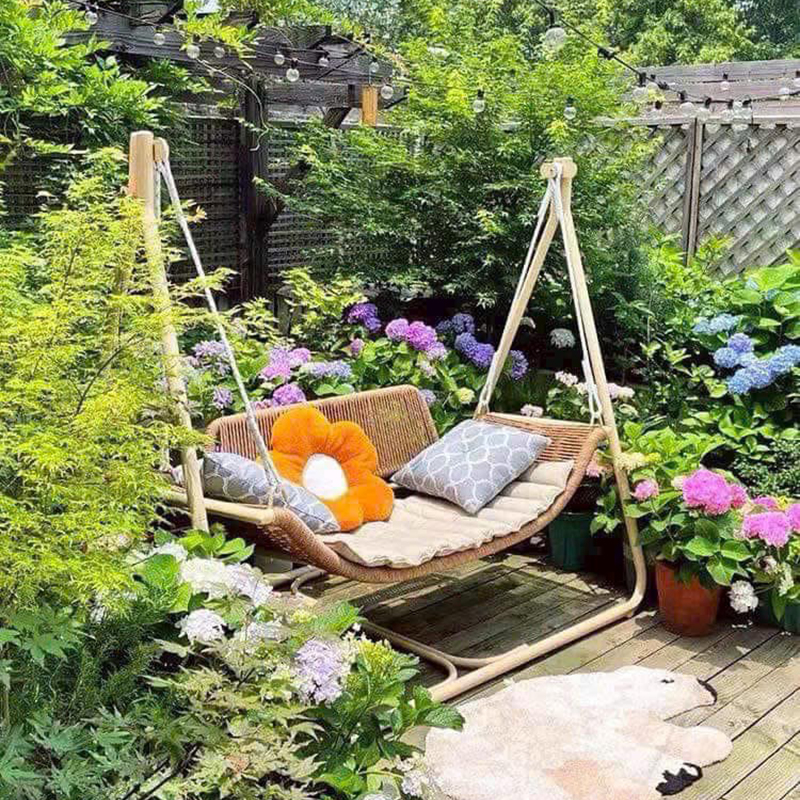Xích đu Võng mây nhựa dành cho 2 người ngồi XD602