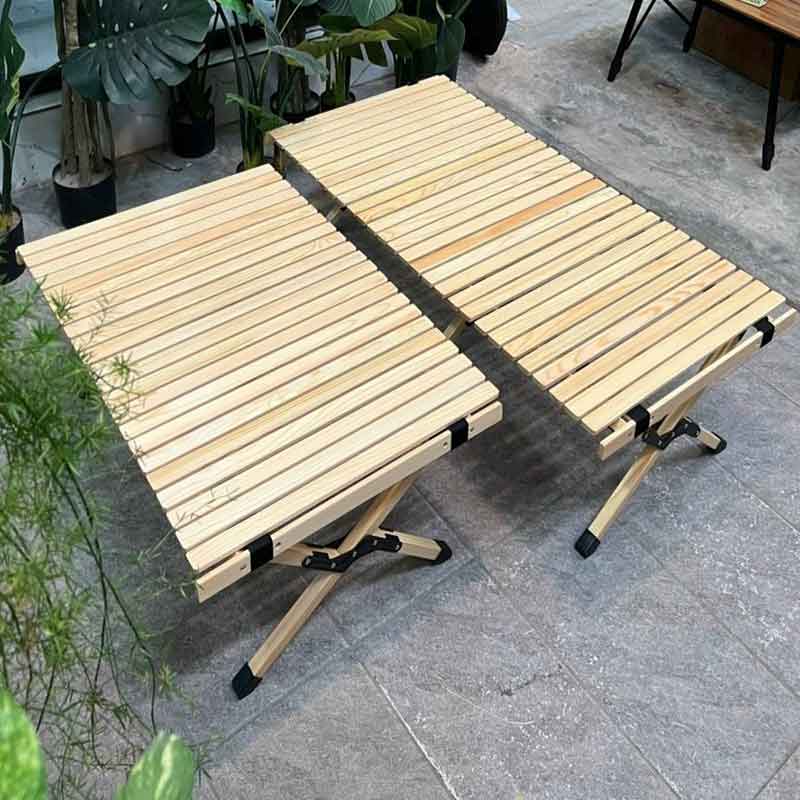 Bàn dã ngoại xếp gọn, bàn ghế cắm trại Pinic gỗ tự nhiên cao cấp GC669