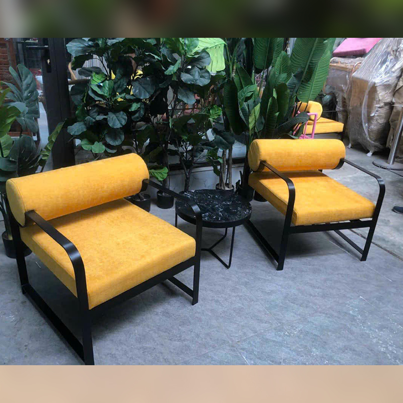 Bộ bàn ghế cafe thư giãn sắt decor nghệ thuật GC595