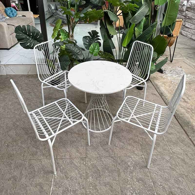 Bộ bàn ghế sắt Decor ngoài trời cho quán cafe, trà sữa GC579