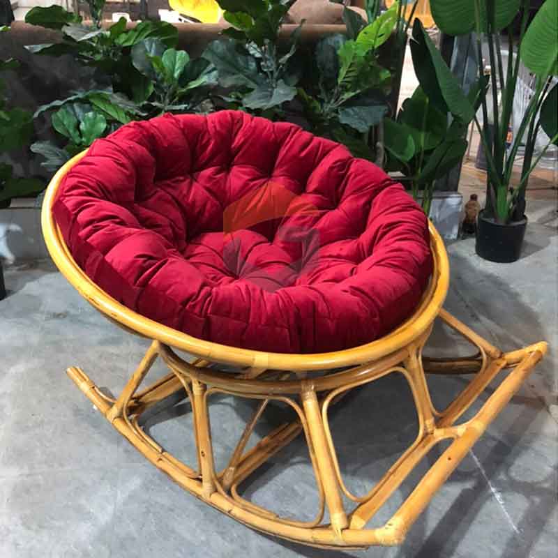 Ghế thư giãn Papasan bập bênh mây thật 100% BM578