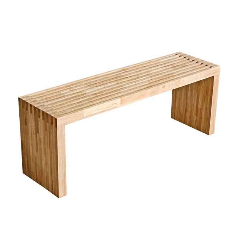 Ghế băng dài gỗ cao su ghép thanh KT 120x32x45cm BS347