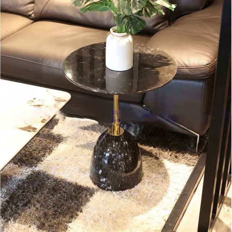 Bàn góc side tab độc đáo từ vẻ đẹp của đá Cẩm Thạch tự nhiên BC216