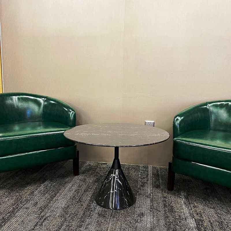 Bàn trà đế đá nguyên khối kết hợp trụ sắt sơn tĩnh điện BT944