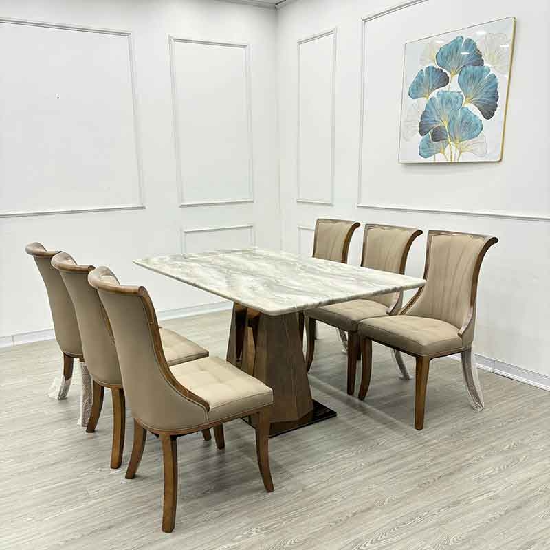 Bộ bàn ăn 6 ghế Tân Cổ Điển sang trọng đẳng cấp BO861