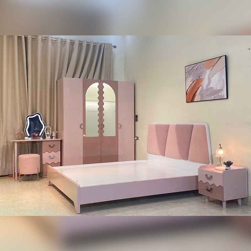 Trọn bộ combo phòng ngủ cho các nàng yêu thích màu hồng CB269