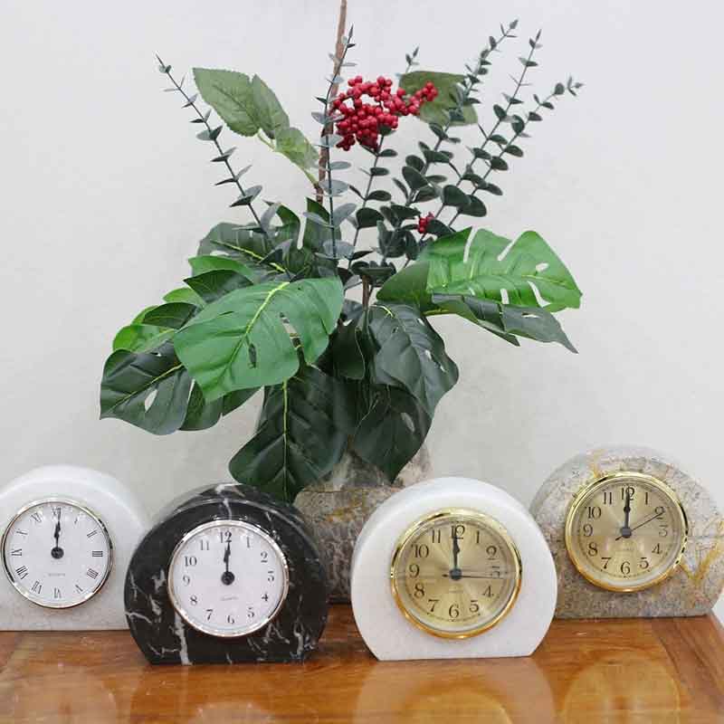 Đồng hồ để bàn đá tự nhiên nguyên khối DC172
