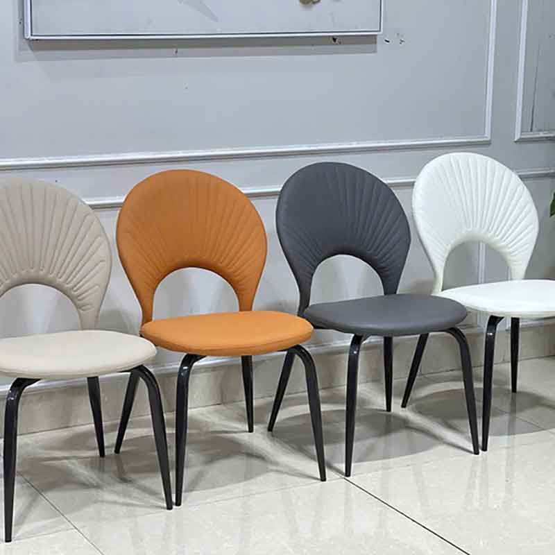 Ghế ăn Modern Trendy tựa lưng vỏ sò bọc da cao cấp GA550