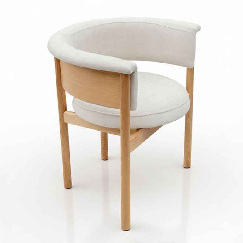 Ghế cafe Karimoku gỗ Ash tự nhiên bọc nệm da GA137