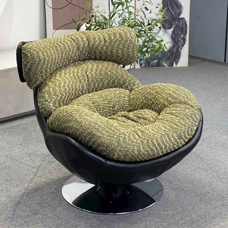 Ghế Arm Chair thư giãn chất liệu nỉ nhung hạt cao cấp phối da sang trọng GG312