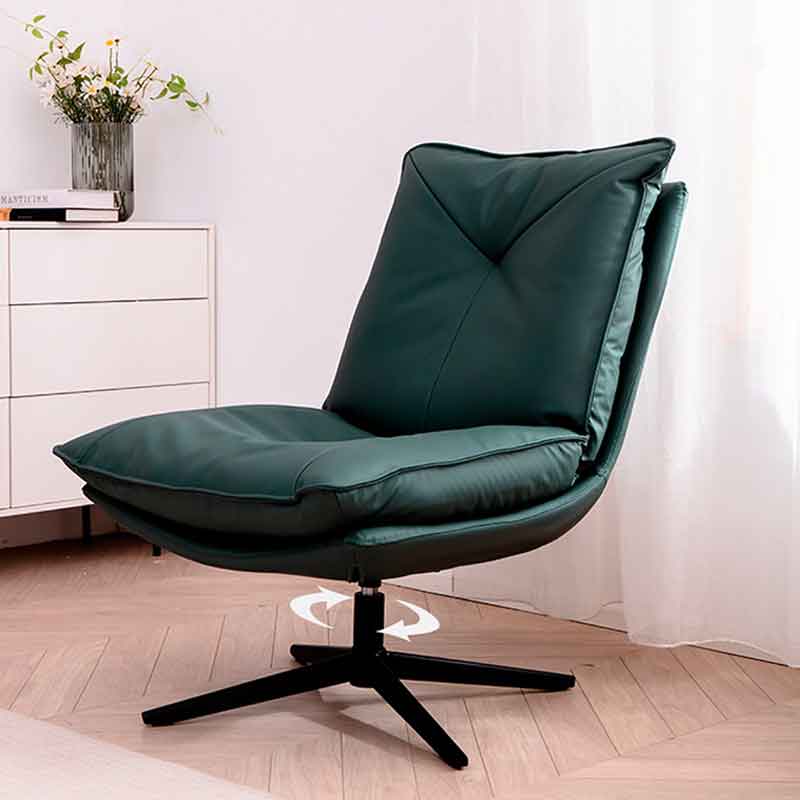 Ghế bành Arm Chair thư giãn chân xoay nệm da GG252