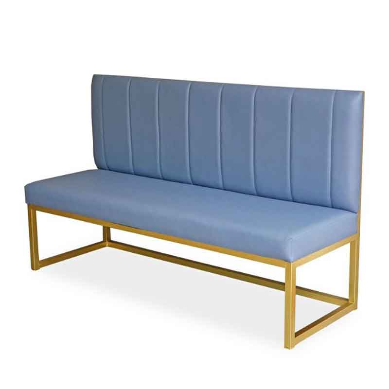 Ghế sofa băng bọc nệm simili khung chân sắt dài 1m6 GV566