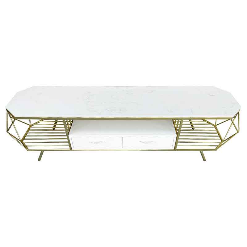 Kệ để tivi mặt đá thiết kế có 2 ngăn kéo tiện dụng KT397