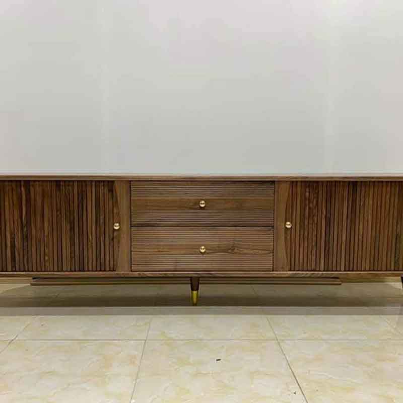 Kệ tivi gỗ óc chó Walnut Wood tự nhiên KT128