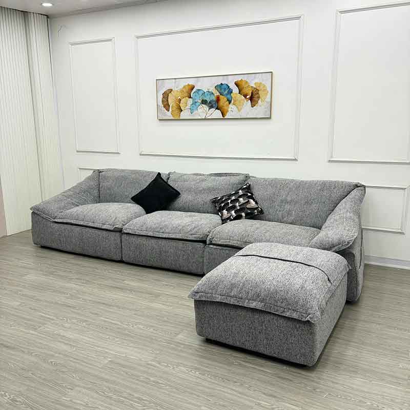Ghế sofa góc vải nỉ nhập phong cách Hàn siêu sang SF696