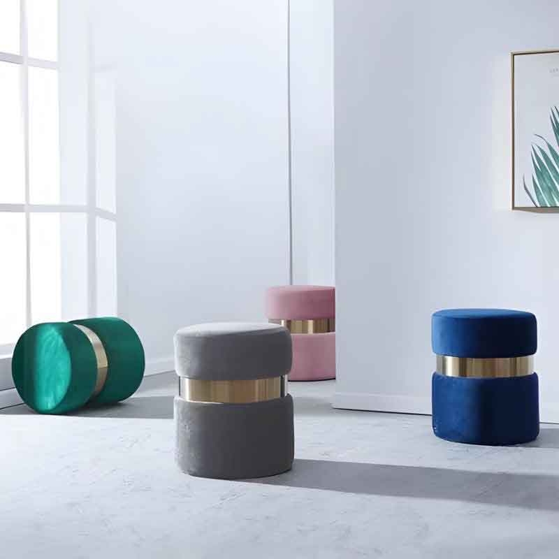 Ghế đôn sofa trang trí Hera vải nhung phòng khách SF648