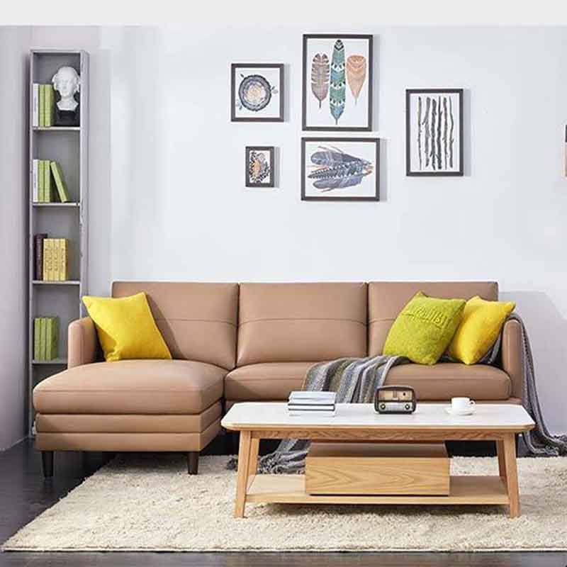 Ghế sofa góc da nhập khẩu đẳng cấp cho phòng khách SF614