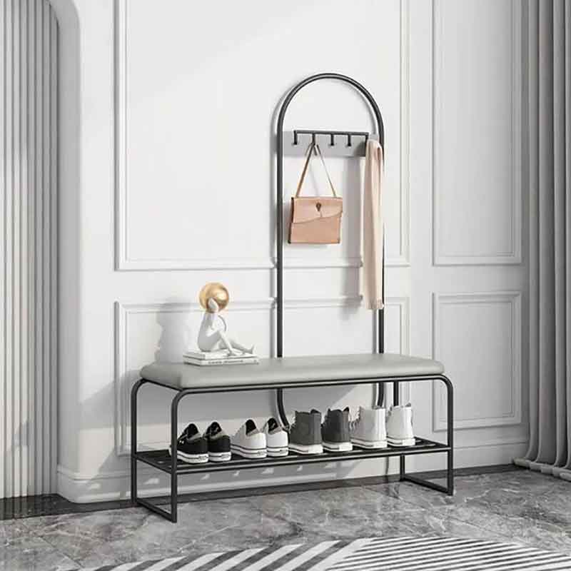 Ghế giày khung sắt bọc nệm có giá treo đồ TG028