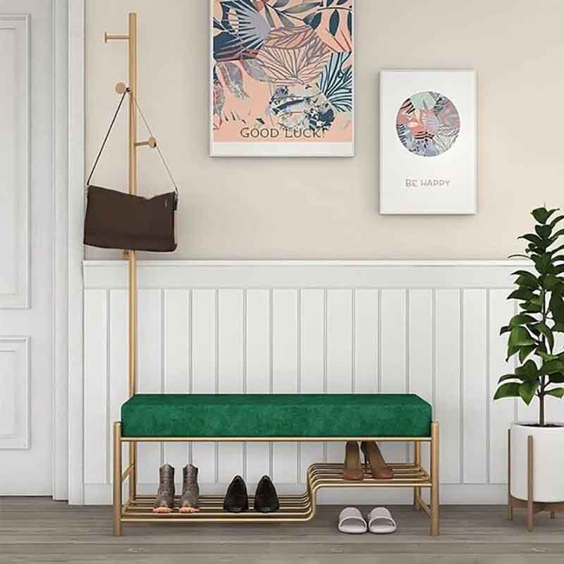 Ghế ngồi thay giày nệm êm có cây treo đồ TG029