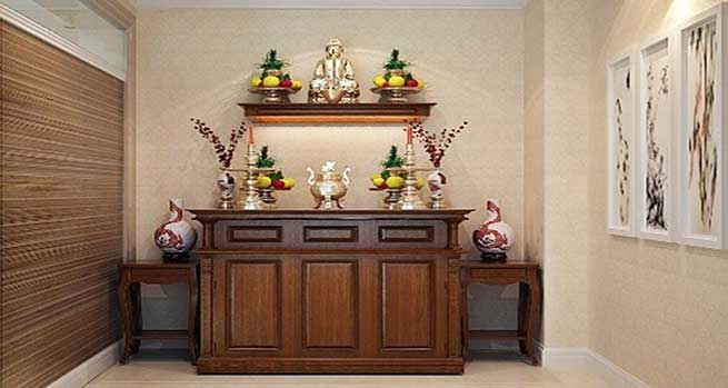 Thiết kế phòng thờ như thế nào để được đẹp và tôn nghiêm?